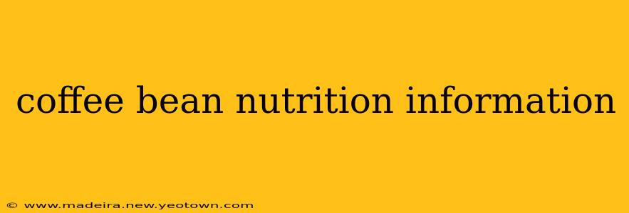 coffee bean nutrition information