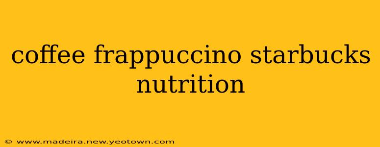 coffee frappuccino starbucks nutrition