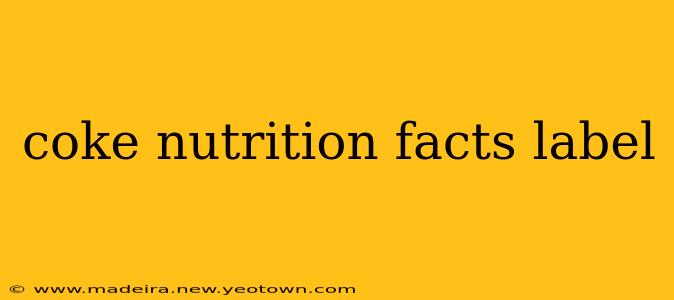 coke nutrition facts label