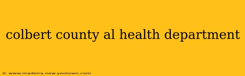 colbert county al health department