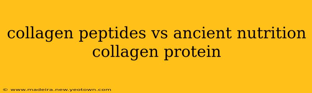 collagen peptides vs ancient nutrition collagen protein