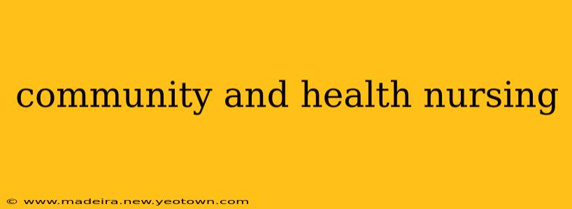 community and health nursing
