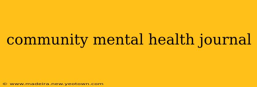 community mental health journal