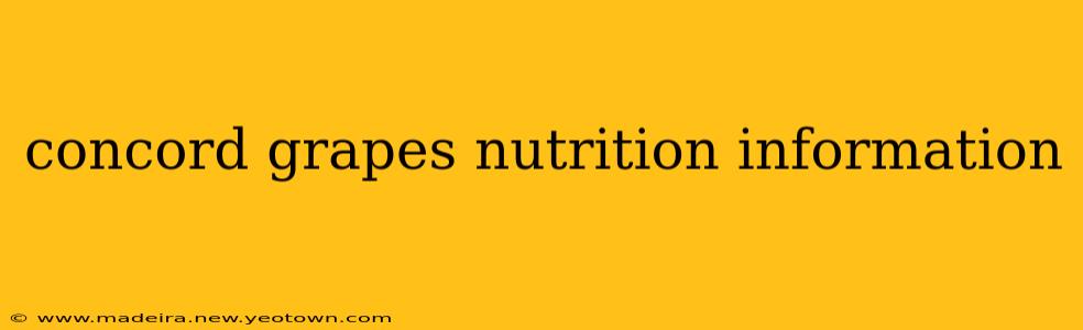 concord grapes nutrition information