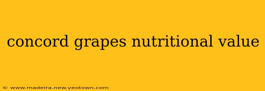 concord grapes nutritional value