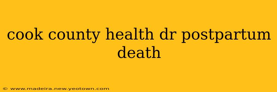 cook county health dr postpartum death