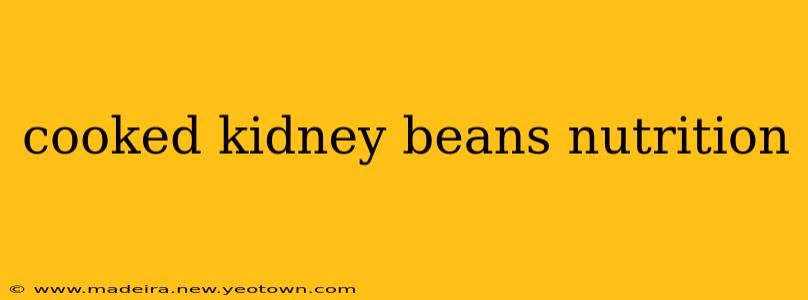 cooked kidney beans nutrition