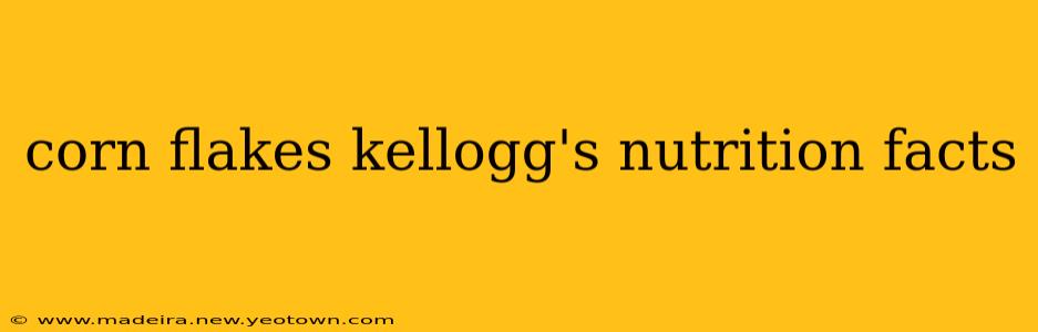 corn flakes kellogg's nutrition facts