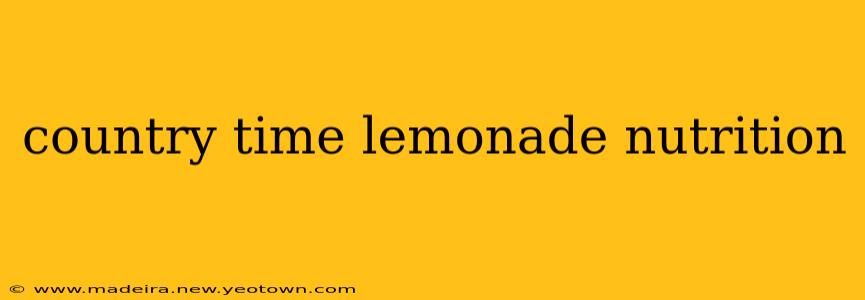 country time lemonade nutrition