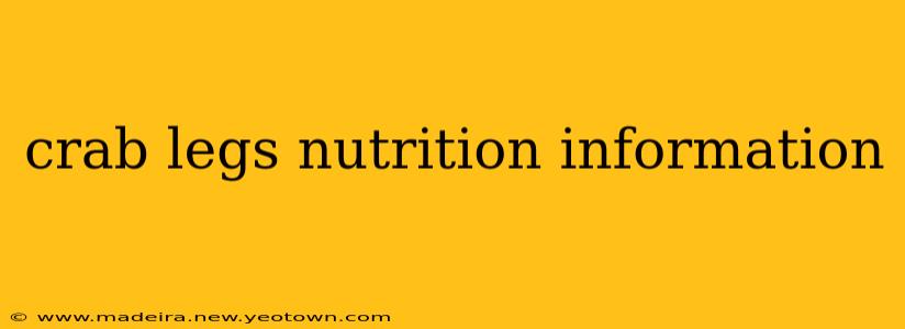 crab legs nutrition information