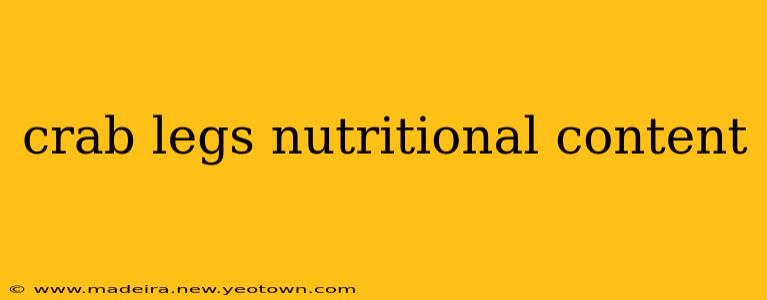 crab legs nutritional content