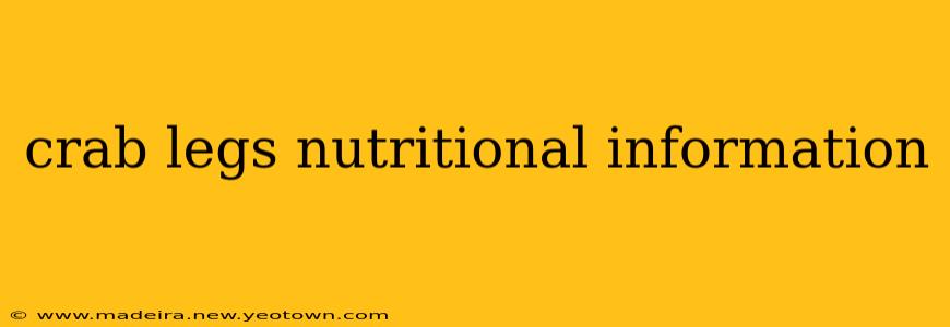 crab legs nutritional information