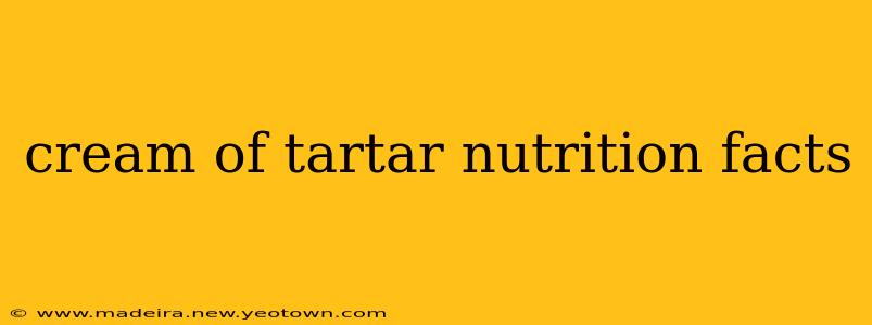 cream of tartar nutrition facts
