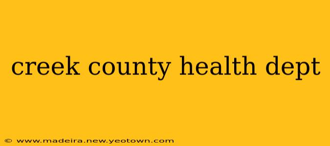 creek county health dept