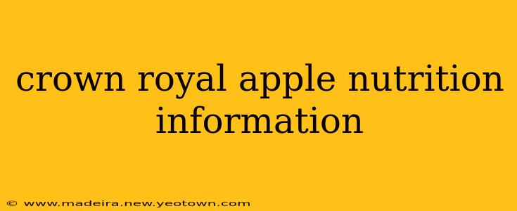 crown royal apple nutrition information