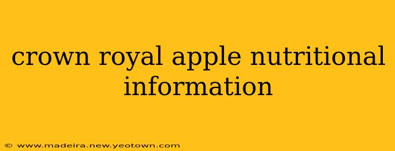 crown royal apple nutritional information