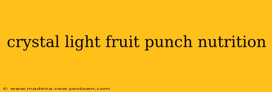 crystal light fruit punch nutrition