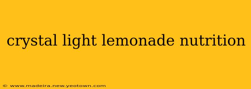 crystal light lemonade nutrition