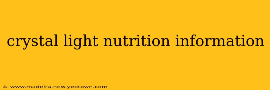 crystal light nutrition information