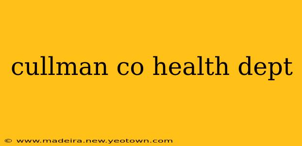 cullman co health dept
