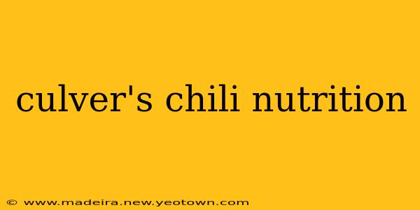 culver's chili nutrition