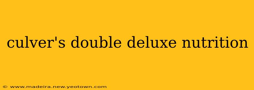 culver's double deluxe nutrition