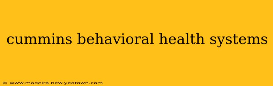 cummins behavioral health systems