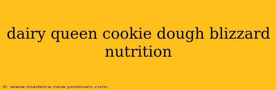 dairy queen cookie dough blizzard nutrition