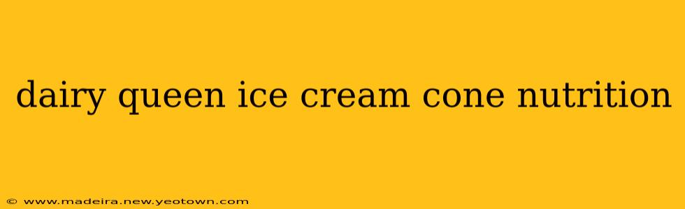 dairy queen ice cream cone nutrition