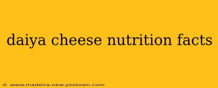 daiya cheese nutrition facts