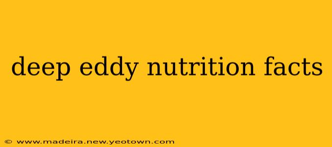 deep eddy nutrition facts