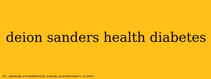 deion sanders health diabetes
