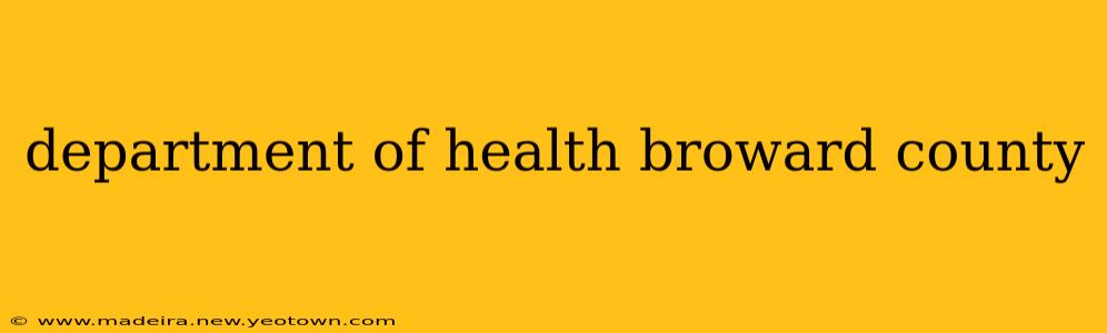 department of health broward county