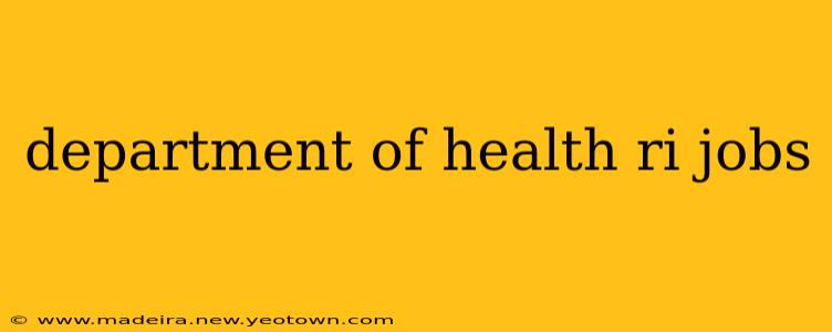 department of health ri jobs