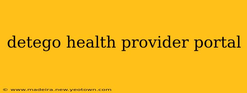 detego health provider portal