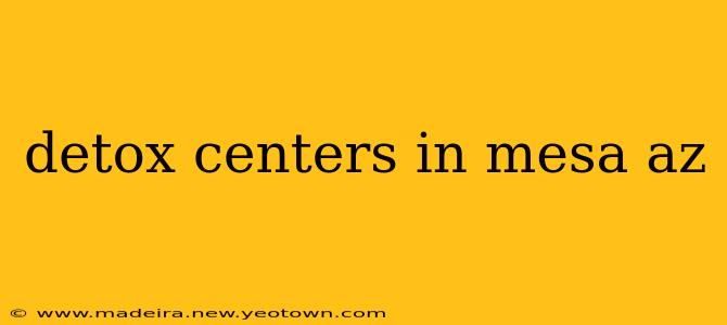 detox centers in mesa az