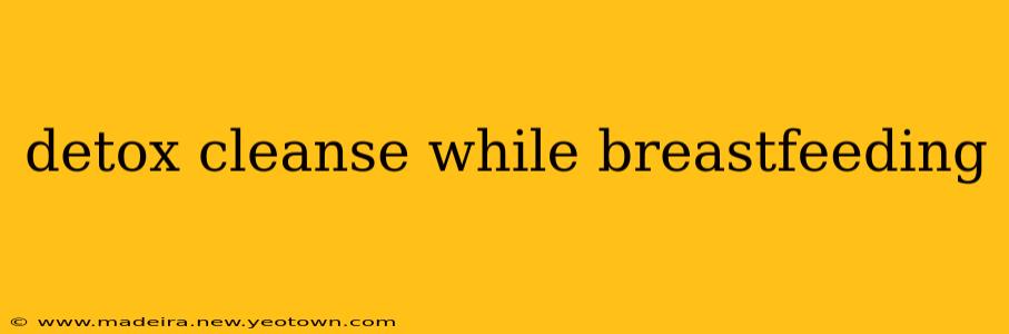 detox cleanse while breastfeeding