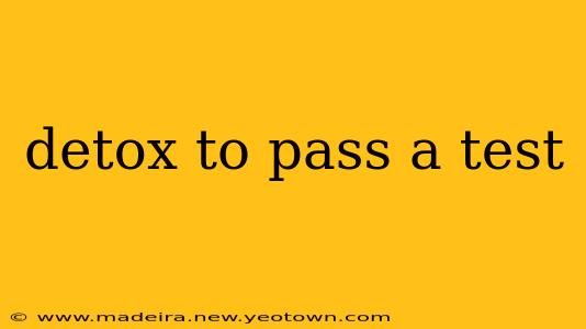 detox to pass a test