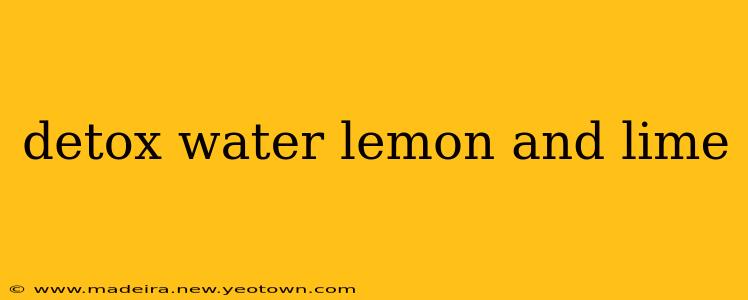 detox water lemon and lime