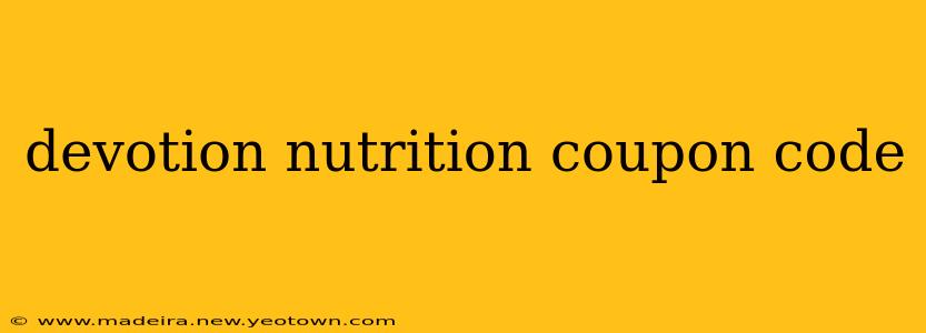 devotion nutrition coupon code