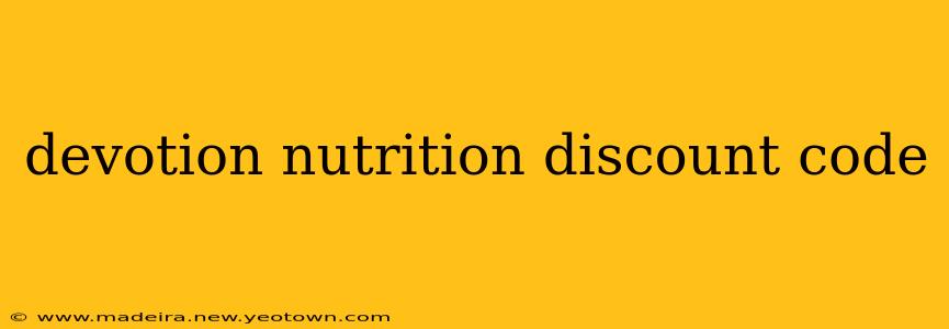 devotion nutrition discount code