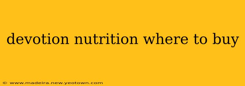 devotion nutrition where to buy