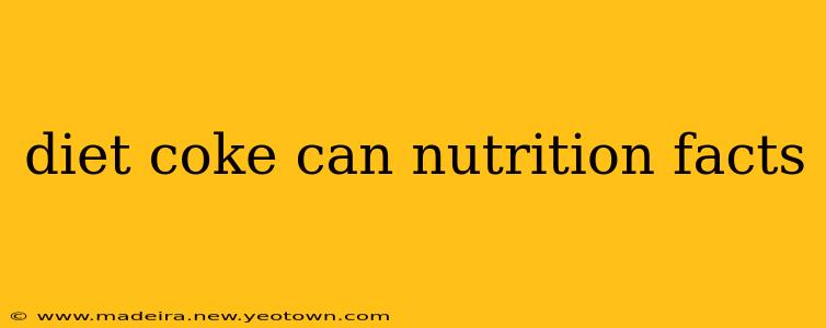 diet coke can nutrition facts