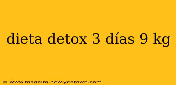dieta detox 3 días 9 kg