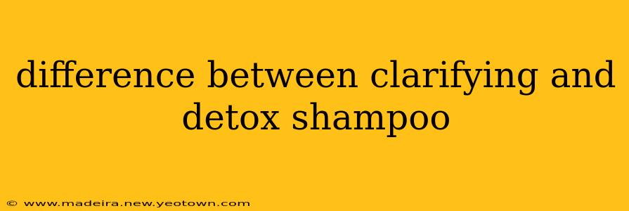 difference between clarifying and detox shampoo