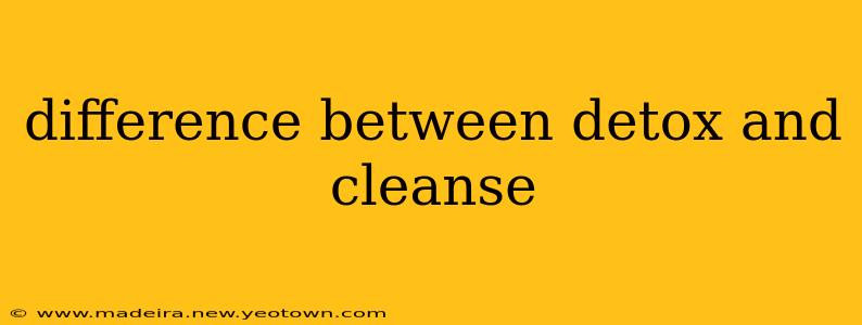 difference between detox and cleanse