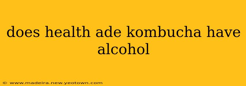 does health ade kombucha have alcohol