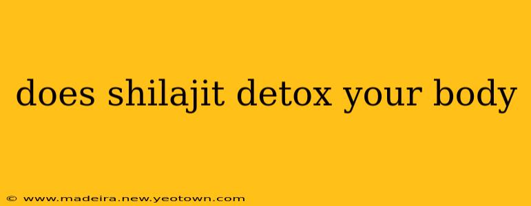 does shilajit detox your body