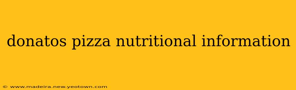 donatos pizza nutritional information
