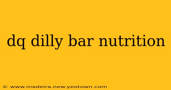 dq dilly bar nutrition